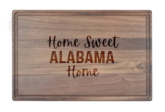 Home Sweet State Home 17" x 11" Walnut Cutting Board